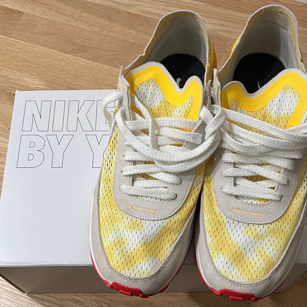 FLASH SALE! Nike by You Custom Red and Yellow Sneakers - Picture 3 of 5